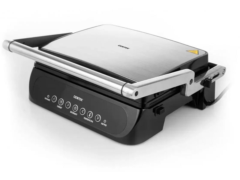 Электрогриль Centek CT-1465 серебристый и черный