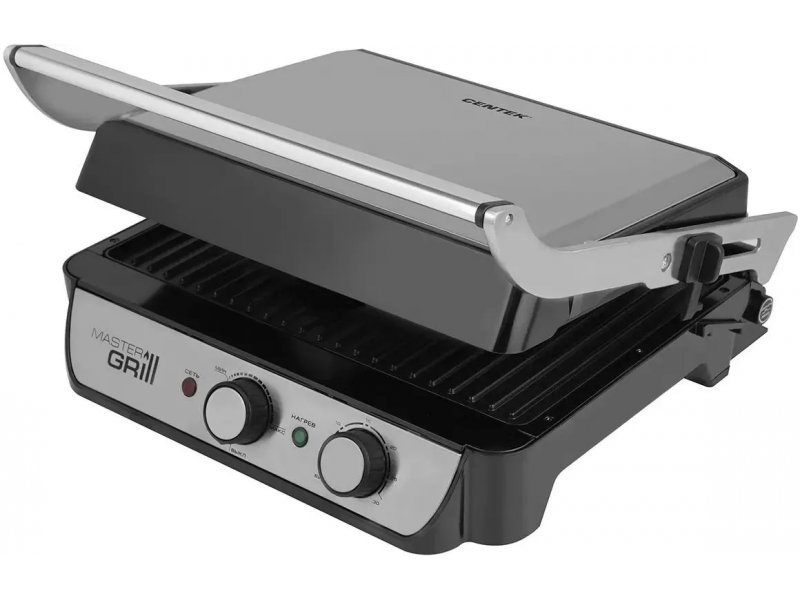 Электрогриль Centek CT-1466 серебристый и черный