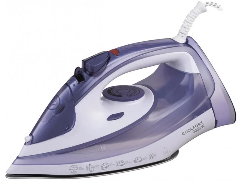 Утюг Coolfort CF-3409 сиреневый/белый