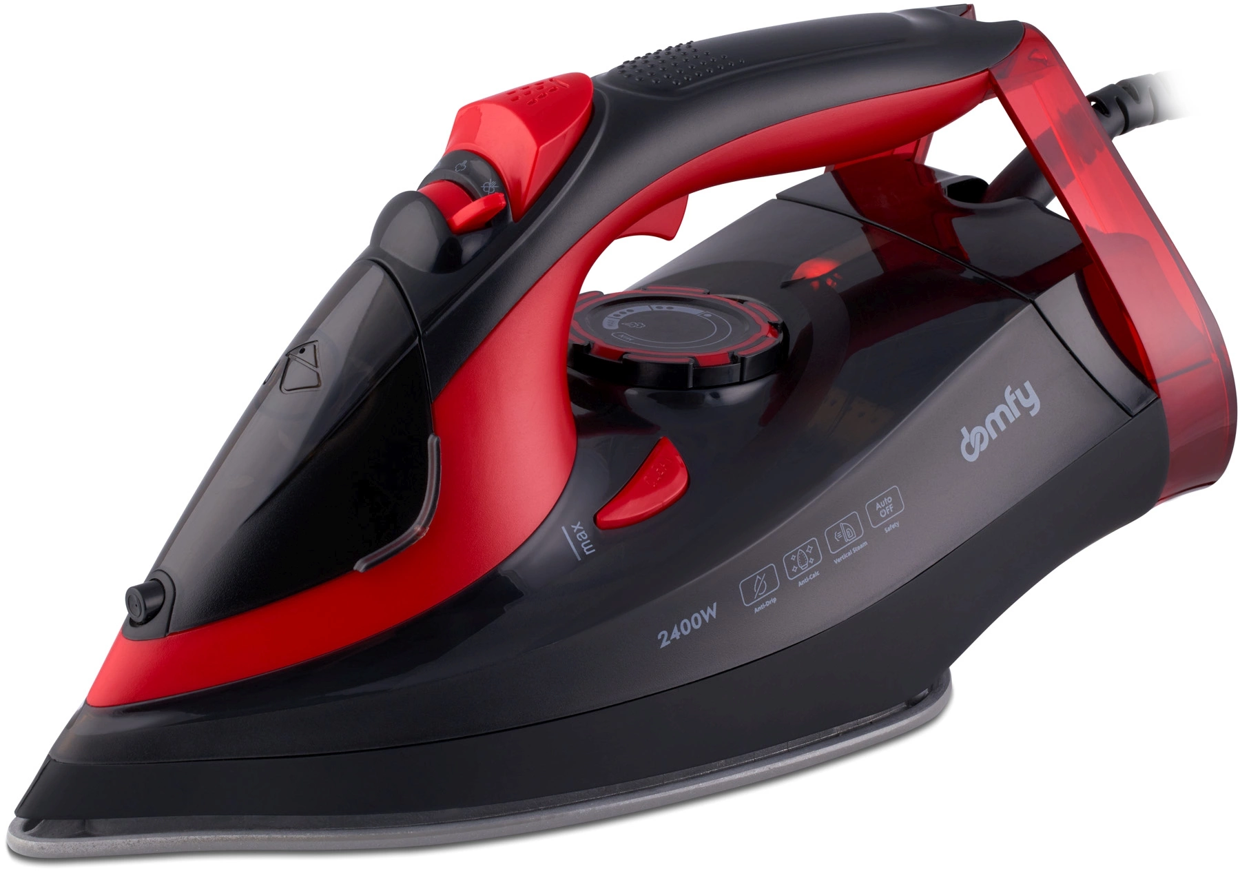 Утюг Domfy DSC-EI502 черный/красный, превью следующего фото