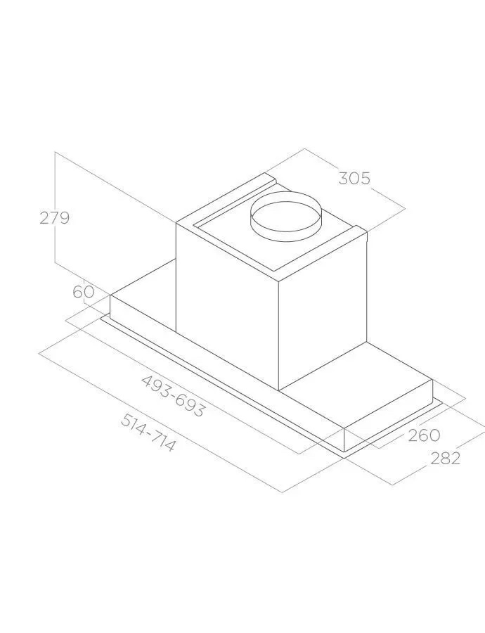 Встраиваемая вытяжка Elica Hidden 2.0 BL MAT/A/72 черный, превью предыдущего фото