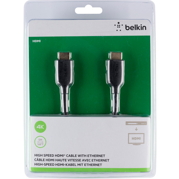 Кабель HDMI цифровой аудио-видео Belkin (F3Y021BT5M) 5 м