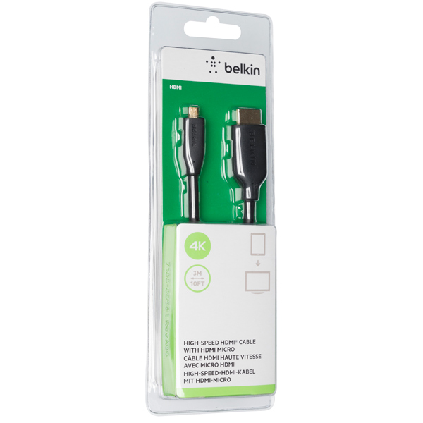 Кабель HDMI цифровой аудио-видео Belkin (F3Y030bf3M-P) 3 м