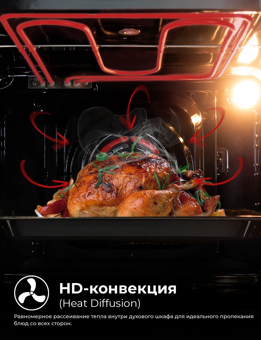 Электрический духовой шкаф Lex EDS 101 WH, фото 5