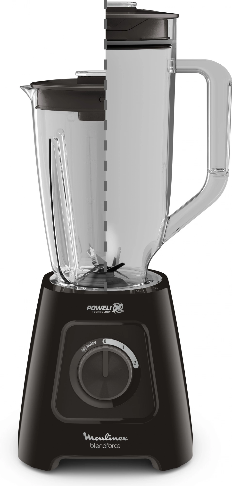 Стационарный блендер Moulinex Blendforce LM458810 600Вт черный, фото 4