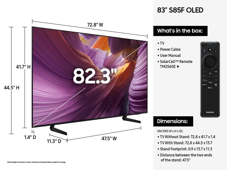 OLED телевизор Samsung QE83S85F EU 4K Ultra HD, фото 6