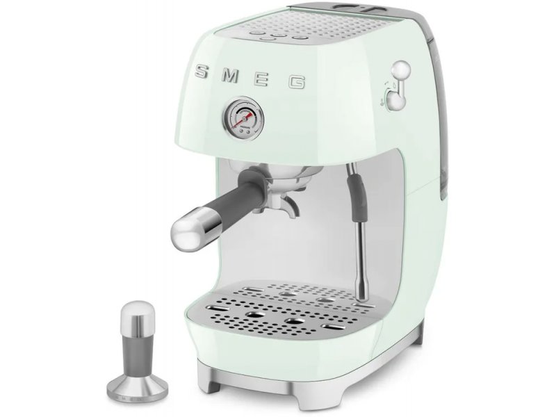 Кофемашина Smeg ECF03PGEU зеленый/серебристый