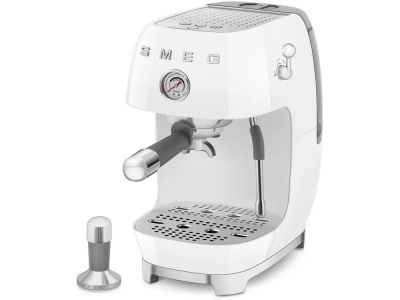 Кофемашина Smeg ECF03WHEU белый/серебристый