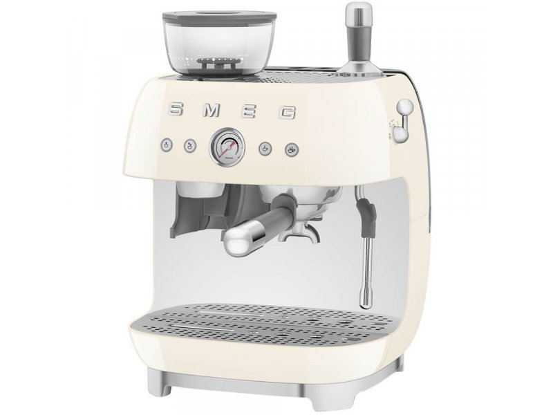 Кофемашина Smeg EGF03CREU бежевый/серебристый
