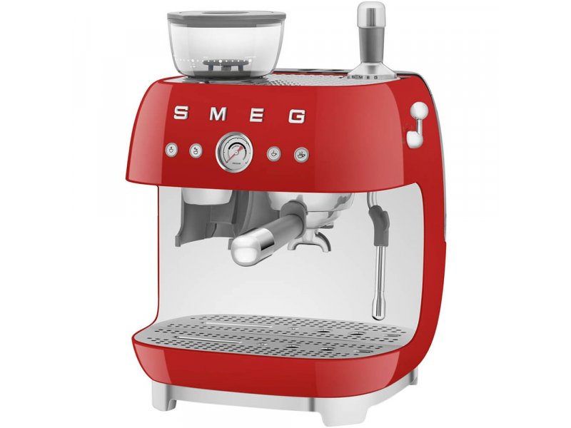 Кофемашина Smeg EGF03RDEU красный/серебристый