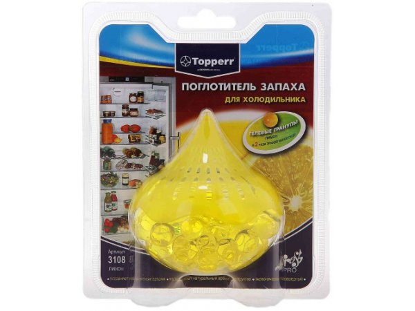 Поглотитель запаха для холодильника Topperr 3108 Лимон